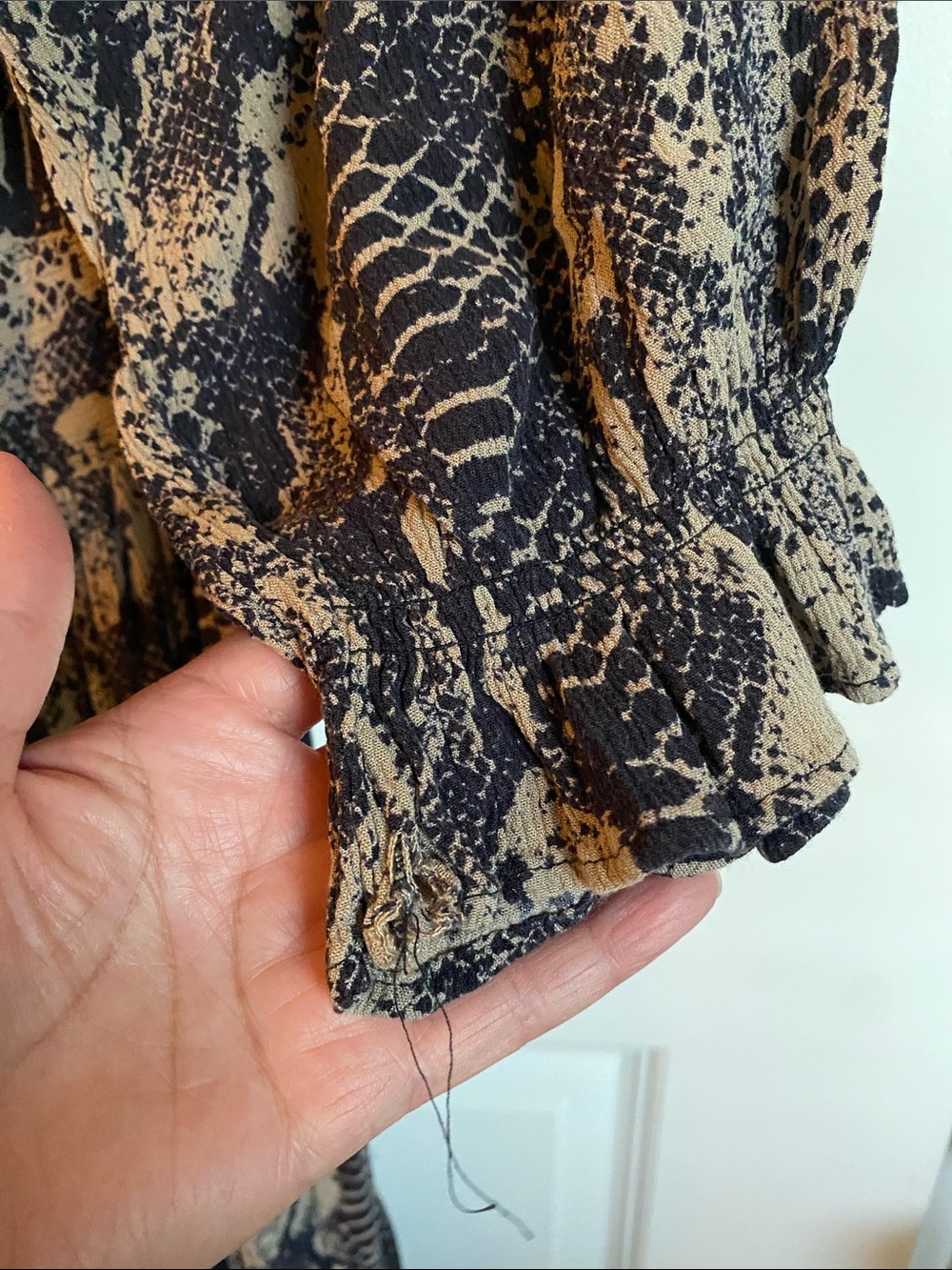 Angie Snake-Print Maxi Dress in Tan and Black - Picture 5 of 6